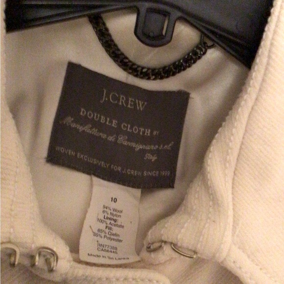J.CREW DOUBLE CLOTH BY MANIFACTURA DI CARNIGANON SEL ITALY SZ 10 # WINTER - Picture 5 of 7